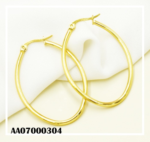 [AA07000304] ARGOLLAS DORADAS OVALADAS 40MM