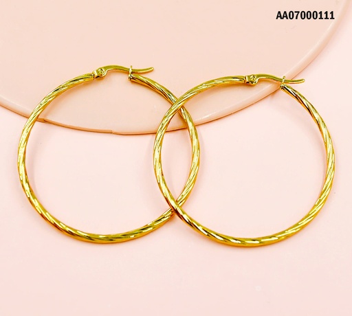 [AA07000111] ARGOLLAS DORADAS TORNEADAS 45 CM