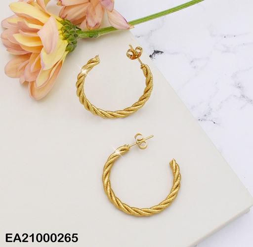 [EA21000265] ARGOLLAS DORADAS TORNEADAS P4129