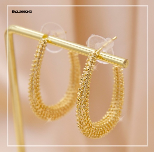 [EA21000243] ARGOLLAS FORMA "J" GRABADOS DE PUNTAS