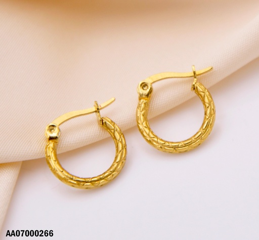 [AA07000266] ARGOLLAS GRABADOS CON LÍNEAS HORIZONTALES 10MM