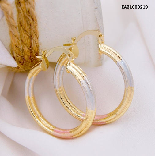 [EA21000219] ARGOLLAS MEDIANAS GRUESAS TRICOLOR 3.5CM
