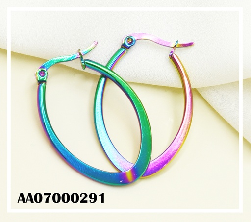[AA07000291] ARGOLLAS PLANAS OVALADAS TORNASOL 30MM