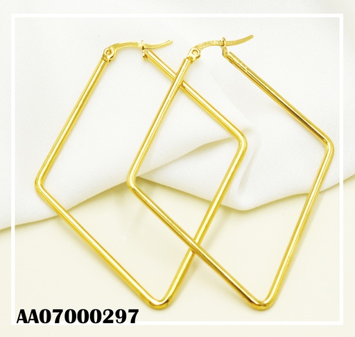 [AA07000297] ARGOLLAS ROMBO DORADO 60MM (AT)