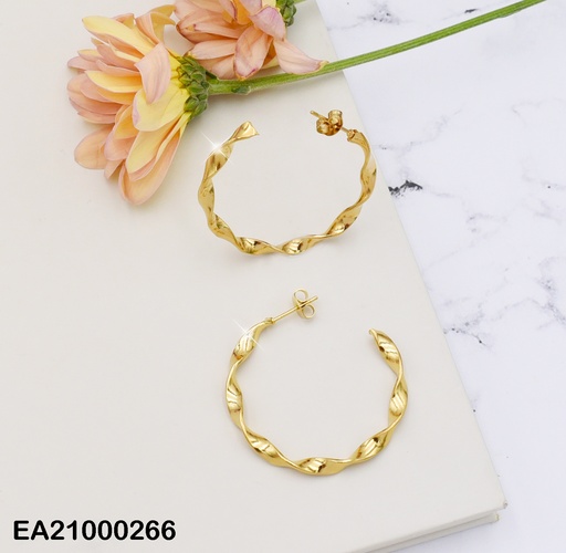 [EA21000266] ARGOLLAS TORNEADAS DORADAS P4601