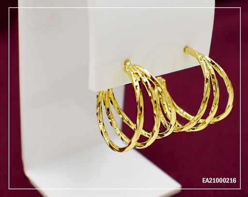 [EA21000216] ARGOLLAS TRIPLE LÍNEAS VERTICAL