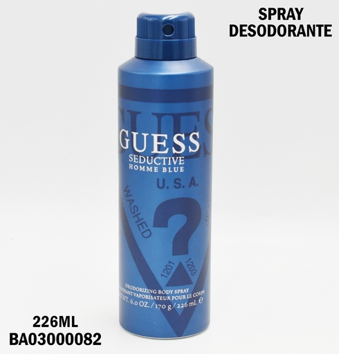 [BA03000082] BODY SPRAY SEDUCTIVE HOMME BLUE GUESS 226ML