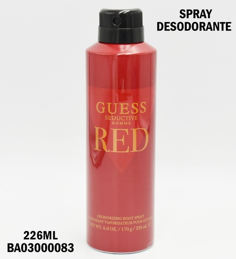 [BA03000083] BODY SPRAY SEDUCTIVE HOMME RED GUESS 226ML