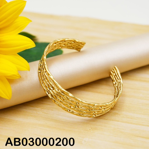 [AB03000200] BRAZALETE AJUSTABLE 5 LÍNEAS PARALELAS