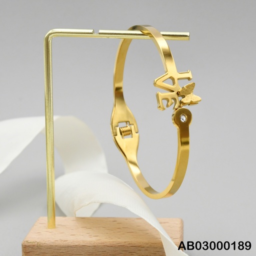 [AB03000189] BRAZALETE CIERRE "L🦋VE"-ZIRCONIA RD