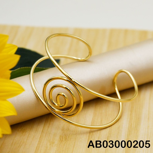 [AB03000205] BRAZALETE CÍRCULO ELIPTICO ENTRE 2 LÍNEAS