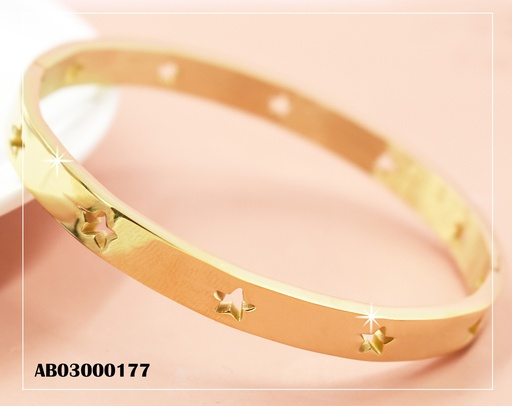 [AB03000177] BRAZALETE DORADO ESTRELLAS CALADAS