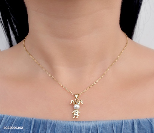[EC22000362] CADENA DIJE NIÑA CABELZA PERLA