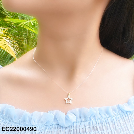[EC22000490] CADENA NYLON DIJE: CROQUI ESTRELLA C/ZIRCONIAS