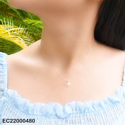[EC22000480] CADENA NYLON DIJE:GOTA PEQUEÑA TORNASOL