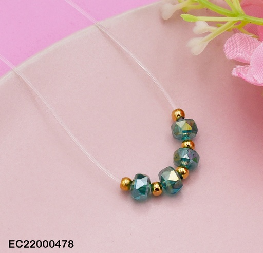 [EC22000478] CADENA NYLON DIJES ESFERITAS DORADAS RUEDITAS CELESTES