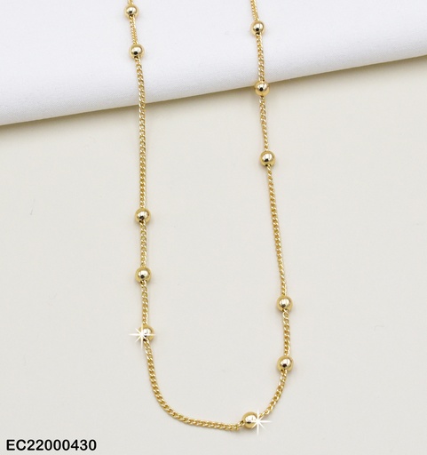 [EC22000430] CADENA PARA NIÑA C/PELOTITAS  1123N-36CM