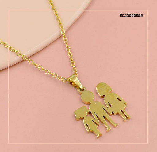 [EC22000395] CADENA TRADICIONAL DIJE SILUETA DE UNA FAMILIA