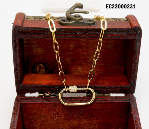 [EC22000231] CADENAS ESLABONES GRANDES DIJE OVALADO
