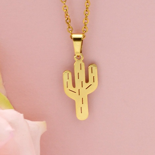 [AD11000144] DIJE ACERO DE CACTUS CON LINEAS DISCONTINUAS