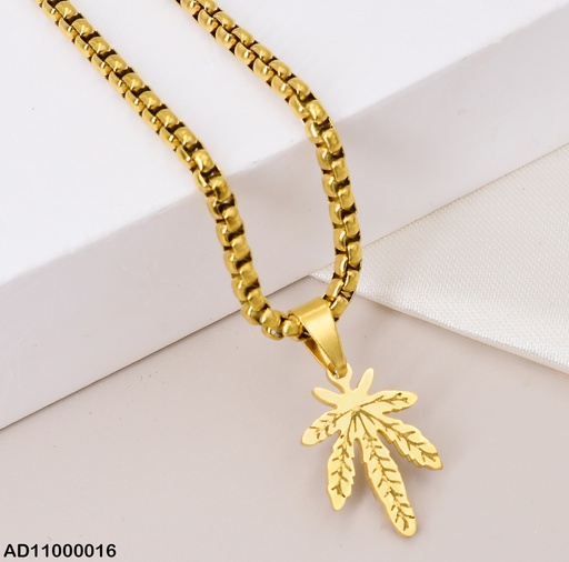 [AD11000016] DIJE ACERO HOJA DE MAPLE