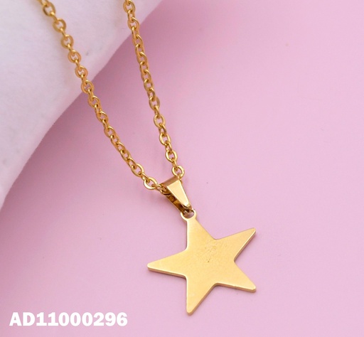 [AD11000296] DIJE PLACA DORADA ESTRELLA 18MM