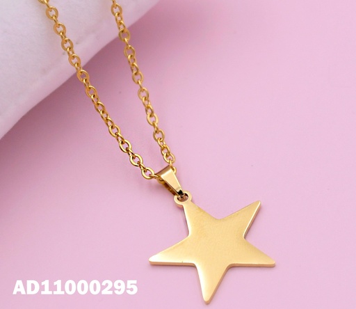 [AD11000295] DIJE PLACA DORADA ESTRELLA 22MM