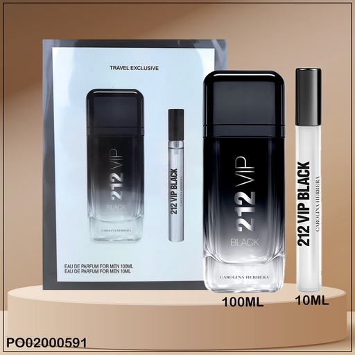 [PO02000591] ESTUCHE 2PCS 212 VIP BLACK TRAVEL EXCLUSIVE EDP 100ML/10ML