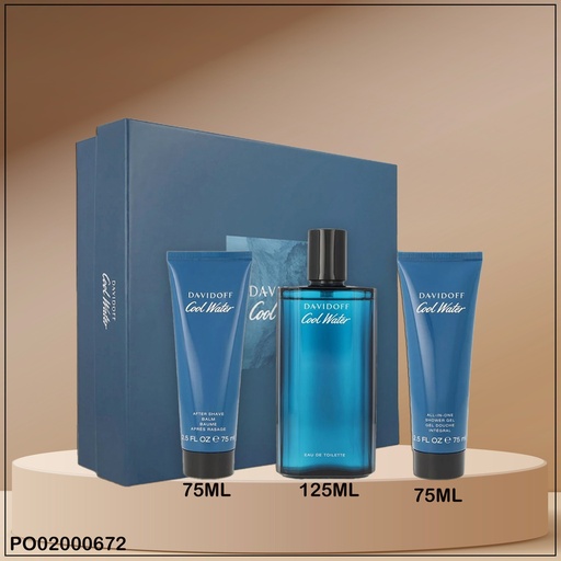 [PO02000672] ESTUCHE PERFUMES 3 PCS COOL WATER DAVIDOFF FOR HIM