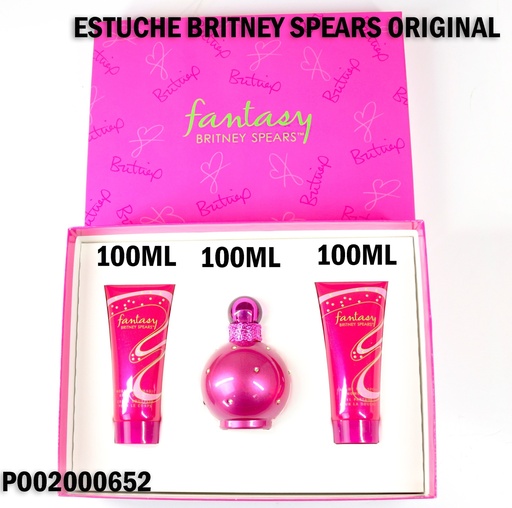 [PO02000652] ESTUCHE PERFUMES 3PCS FANTASY BRITNEY SPEARS ATOMIZADOR/CREMA/GEL