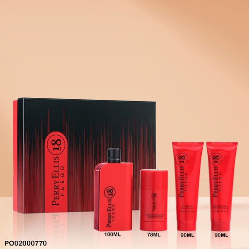 [PO02000770] ESTUCHE PERFUMES PERRY ELLIS FUEGO 18 4PCS