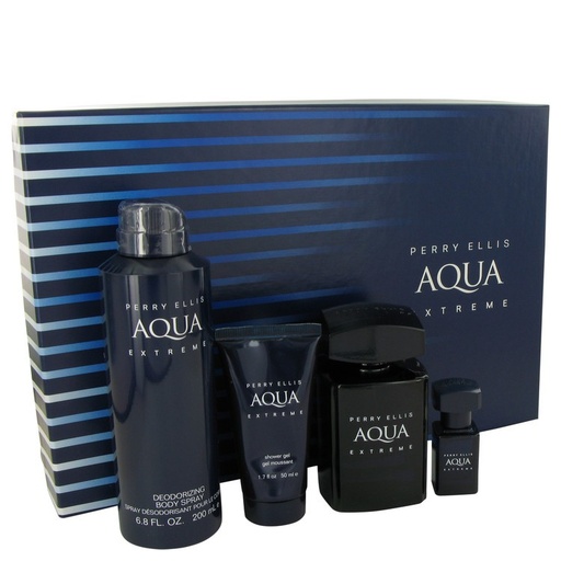 [PO02000359] ESTUCHE PERRY ELLIS AQUA EXTREME 4PCS 100/200/50/7.5ML