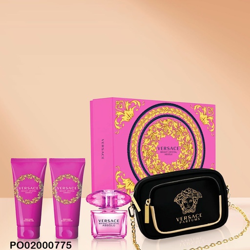 [PO02000775] ESTUCHE VERSACE BRIGHT CRYSTAL ABSOLU 2PCS 100ML/MANOS LIBRES