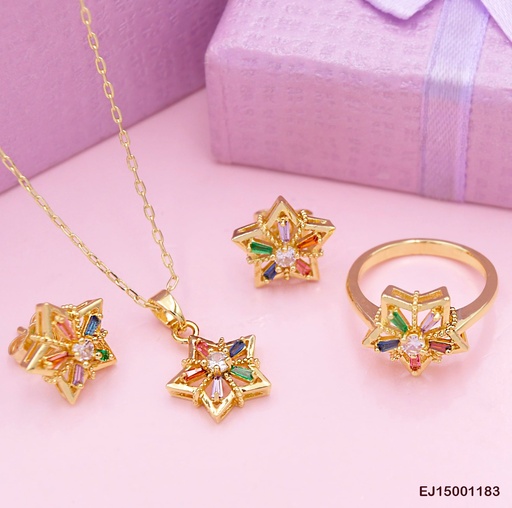 [EJ15001183] JUEGO ESTRELLA CRISTALES COL.C/ANILLO