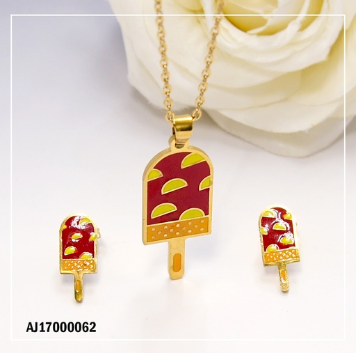 [AJ17000062] JUEGO PALETA DE HELADO ROJA CON AMARILLO