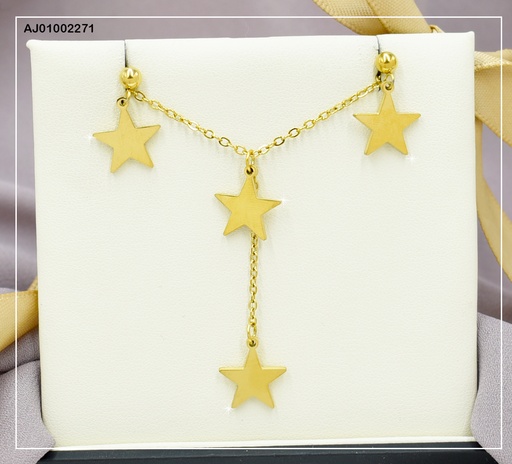 [AJ01002271] JUEGO PLACAS DE ESTRELLA ARETES COLGAR,CADENA C/COLGANTE ⭐⭐