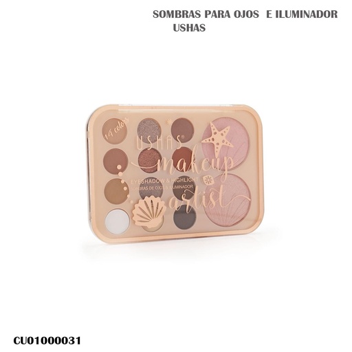 [CU01000031] PALETA 20 SOMBRAS/2 ILUM MAKEUP ARTIST USHAS ES3876-2