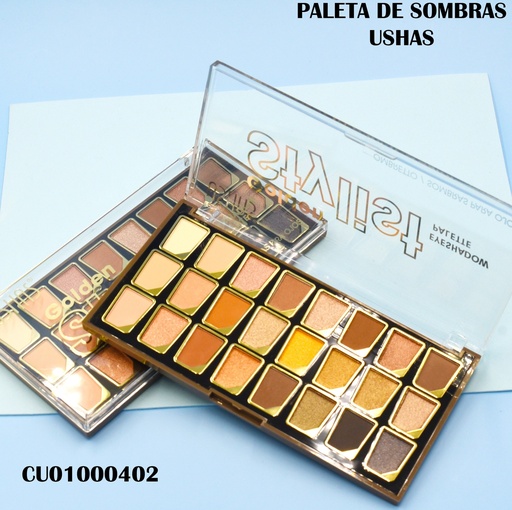 [CU01000402] PALETA 24 SOMBRAS GOLDEN STYLIST USHAS NO.ES4015-2