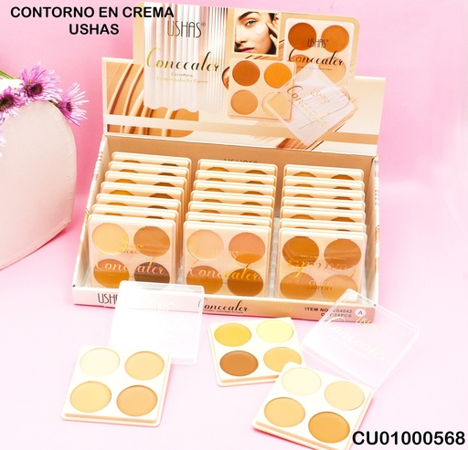 [CU01000568] PALETA 4 CORRECTORES USHAS ES4042A TONOS SURTIDOS