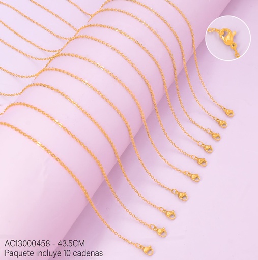 [AC13000458] PAQUETE 10 CADENAS DOR.TRADICIONAL 43.5CM R3223/D3223