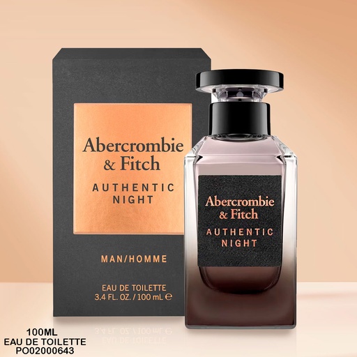 [PO02000643] PERFUME AUTHENTIC NIGHT MAN ABERCROMBIE & FITCH EDP 100ML EDT