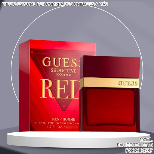 [PO02000787] PERFUME GUESS SEDUCTIVE HOMME RED EDT 100ML