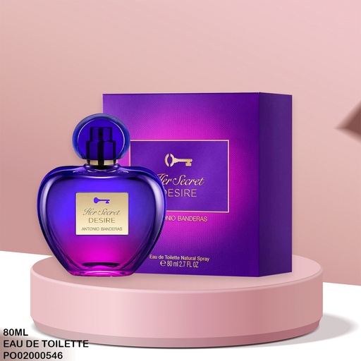 [PO02000546] PERFUME HER SECRET DESIRE ANTONIO BANDERAS EDT 80ML