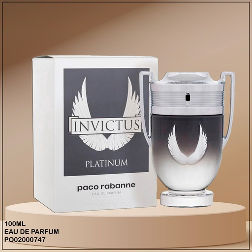 [PO02000747] PERFUME INVICTUS PLATINUM PACO RABANNE 100ML EDP