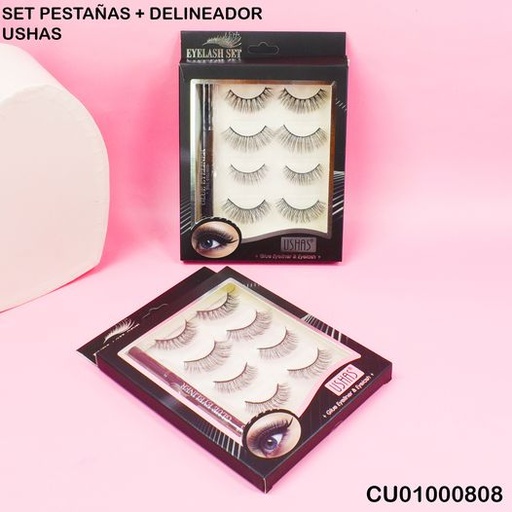[CU01000808] PESTAÑAS ARTIFICIALES + PEGAMENTO LÁPIZ USHAS CS440