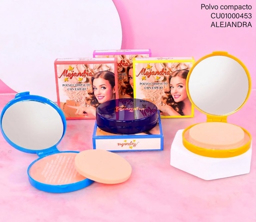 [CU01000453] POLVO COMPACTO C/ESPEJO ALEJANDRA TONOS SURTIDOS 12G