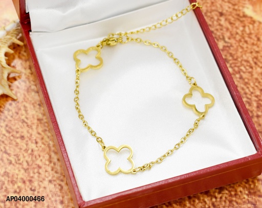 [AP04000466] PULSERA 3 CROQUIS FLOR 4 PETALOS