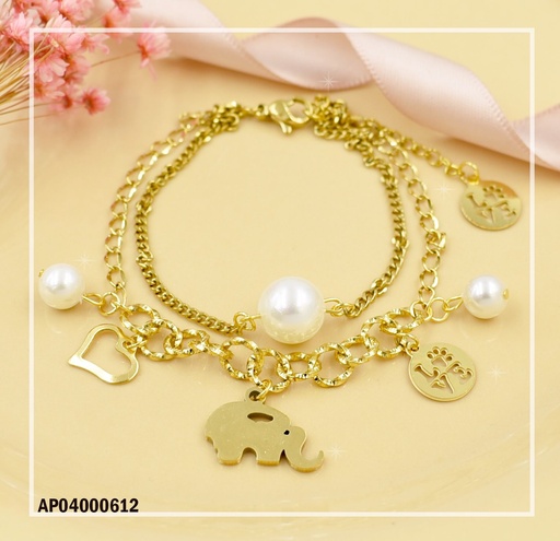[AP04000612] PULSERA DOBLE DIJES VARIOS🤍🐘