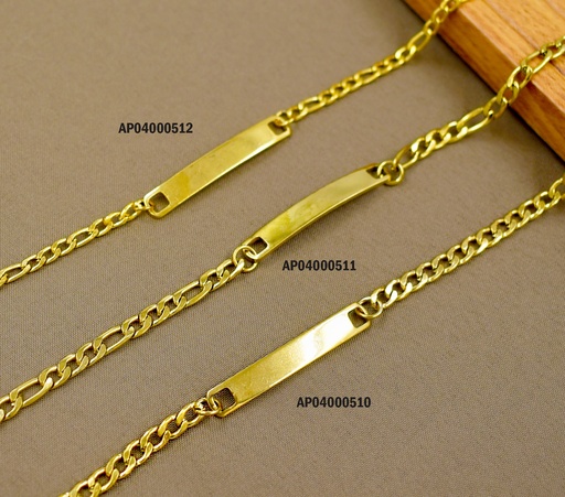 [AP04000512] PULSERA FINA ESLABONES ALARGADOS 0.8NK