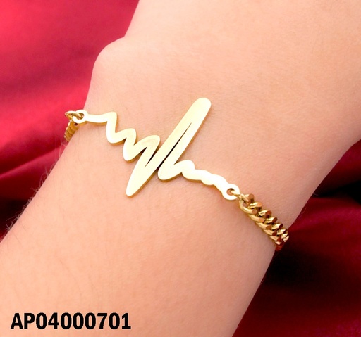 [AP04000701] PULSERA MARTILLADA CENTRO:PULSO CORAZÓN
